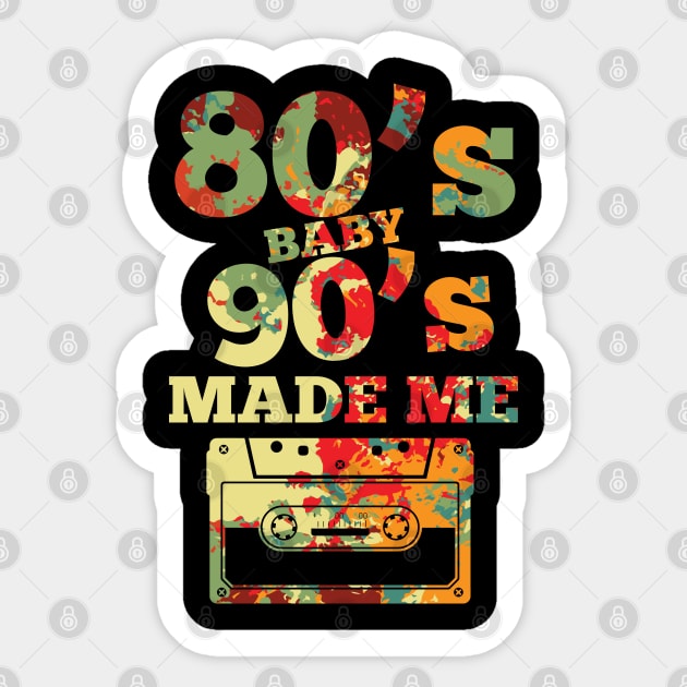 Graffiti Camo 80's Baby, 90's Made Me Sticker by XOXO VENUS